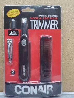 Conair Battery Operated Nose & Ear Hair Trimmer Set  NIP